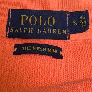 Polo Ralph Lauren The Mesh Mini neon orange sz small READ